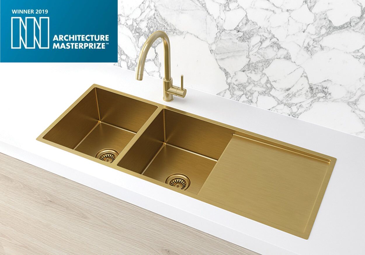 Lavello Kitchen Sink Double Bowl & Drainboard 1160 x 440
