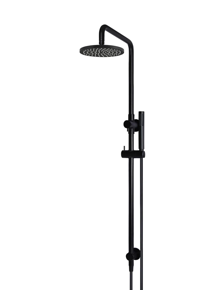 Round Combination Shower Rail, 200mm Rose, Single Function Hand Shower