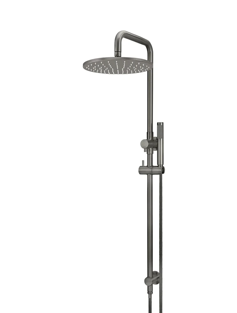 Round Combination Shower Rail, 300mm Rose, Single Function Hand Shower
