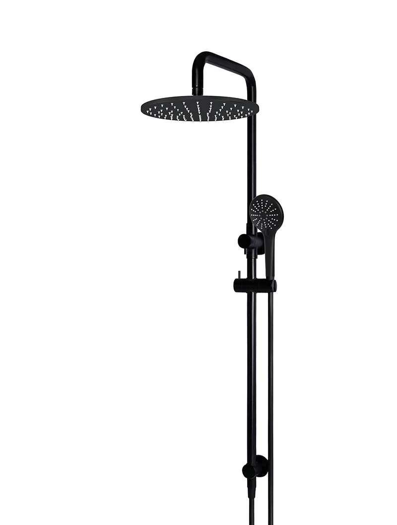 Round Combination Shower Rail, 300mm Rose, Three Function Hand Shower