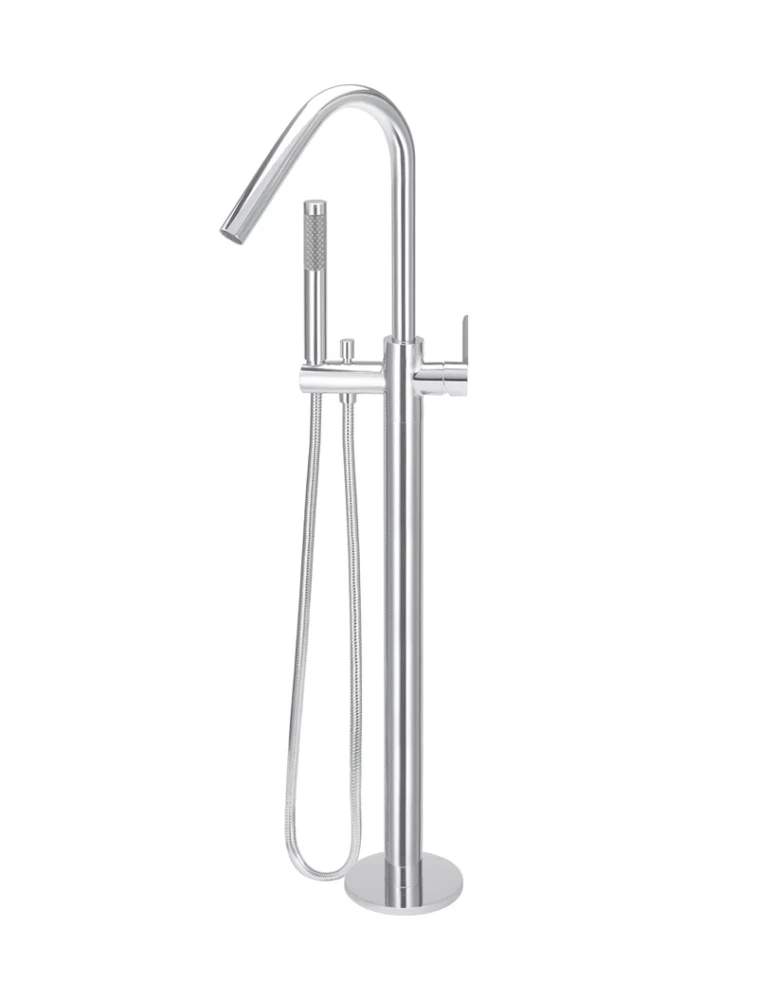 Round Paddle Freestanding Bath Spout and Hand Shower